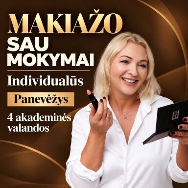 MAKIAŽO MOKYMAI SAU, INDIVIDUALI PAMOKA