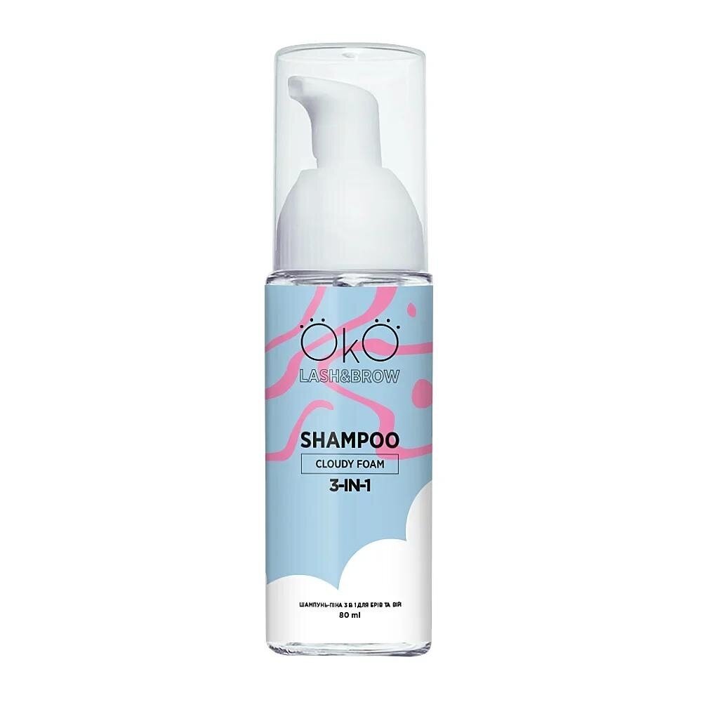 OKO antakių ir blakstienų šampūnas, OKO Cloudy Foam 3 in 1, 80 ml OKO antakių ir blakstienų šampūnas, OKO Cloudy Foam 3 in 1, 80 ml