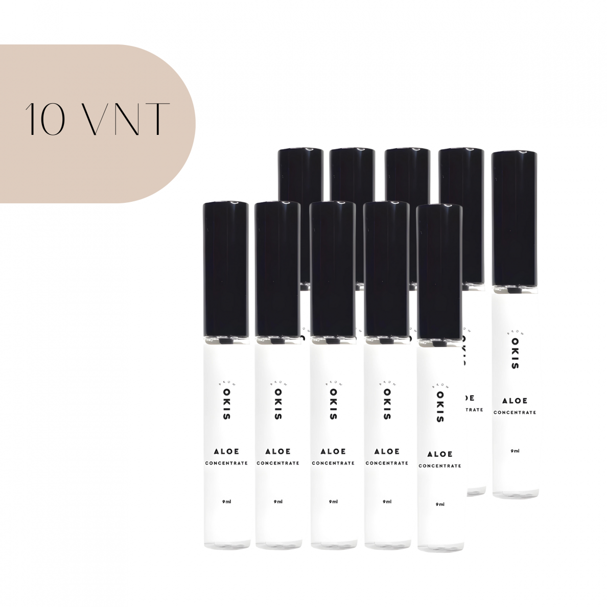 OKIS BROW ALOE CONCENTRATE- alavijų koncentratas su šepetėliu, 10 x 9 ml PREORDER 09.21
