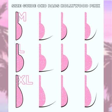 OKO laminavimo voleliai Hollywood Pink, Lifting Pads 3 poros OKO laminavimo voleliai Hollywood Pink, Lifting Pads 3 poros
