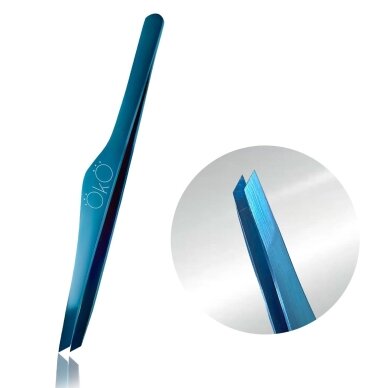 OKO antakių pincetas Beveled Blue Magic Premium OKO antakių pincetas Beveled Blue Magic Premium