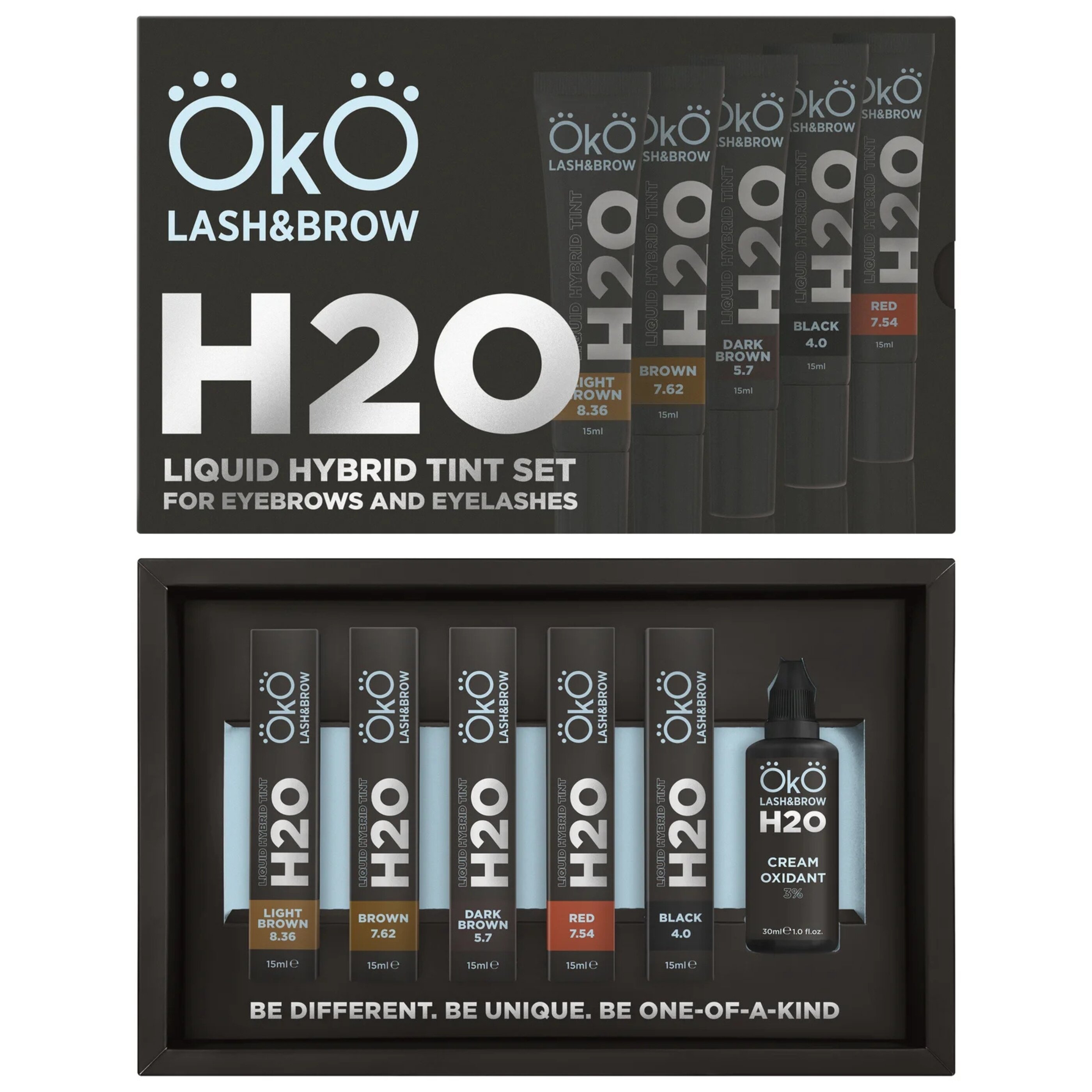 OKO H2O Liquid Hybrid Tint antakių ir blakstienų dažų rinkinys