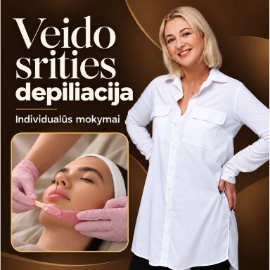 VEIDO SRITIES DEPILIACIJA KARŠTUOJU VAŠKU - INDIVIDUALŪS MOKYMAI