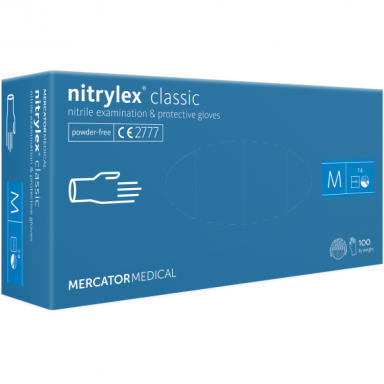 MERCATOR NITRYLEX vienkartinės nitrilinės pirštinės, Classic 100vnt MERCATOR NITRYLEX vienkartinės nitrilinės pirštinės, Classic 100vnt